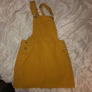 Mustard overall dress